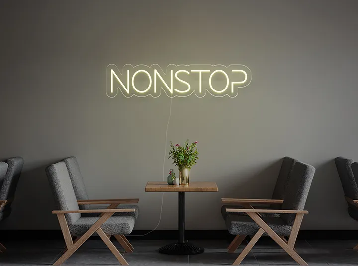 NON STOP - Insegne al neon a LED