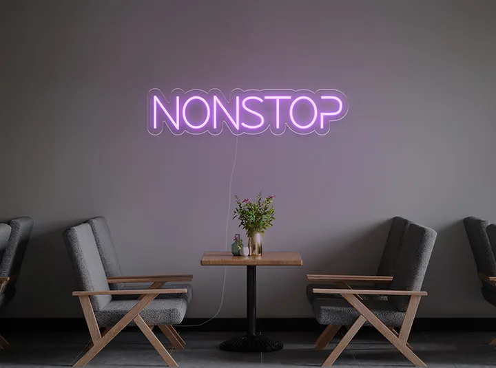 NON STOP - Insegne al neon a LED