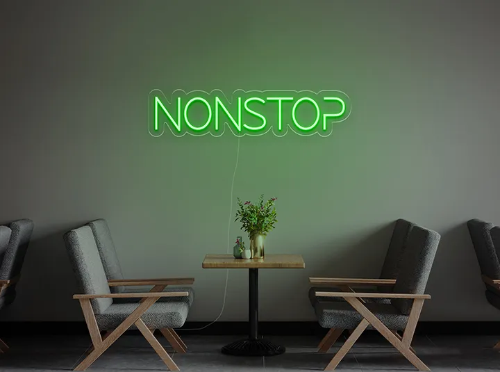 NON STOP - Insegne al neon a LED