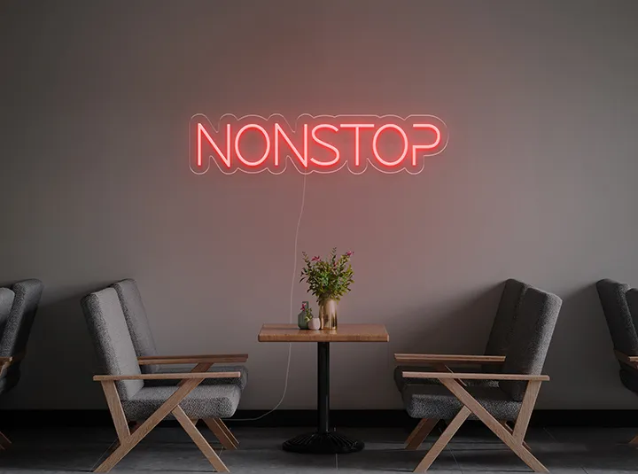 NON STOP - Insegne al neon a LED