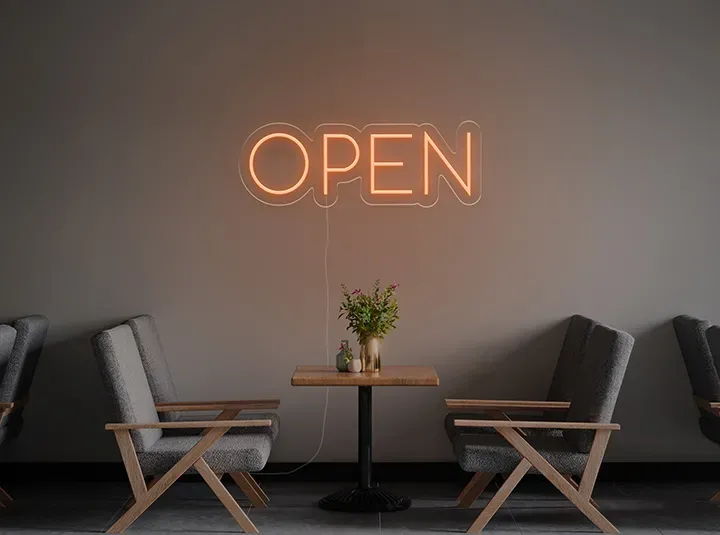 OPEN - Insegne al neon a LED