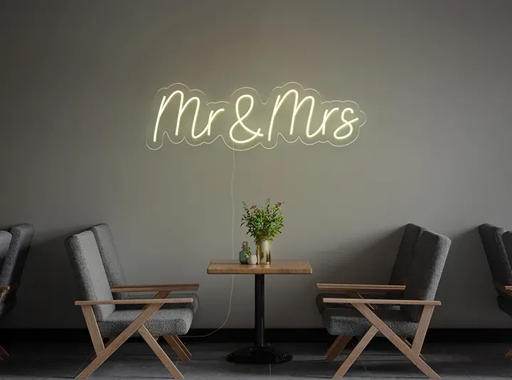 Mr & Mrs - Insegne al neon a LED