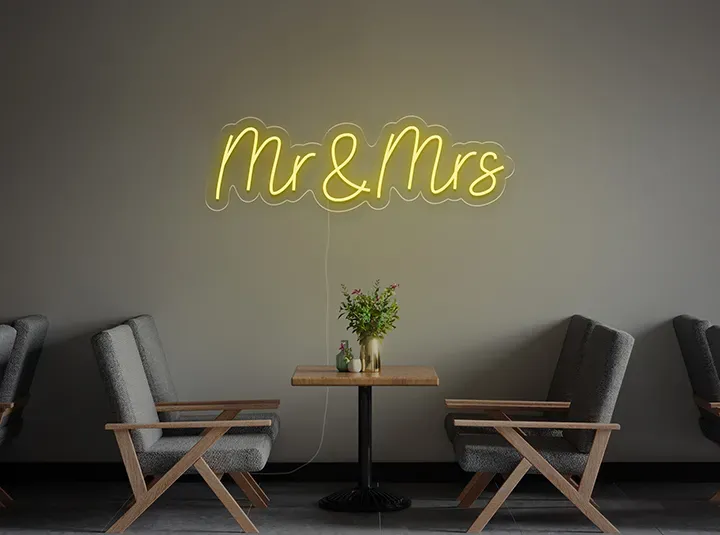 Mr & Mrs - Insegne al neon a LED