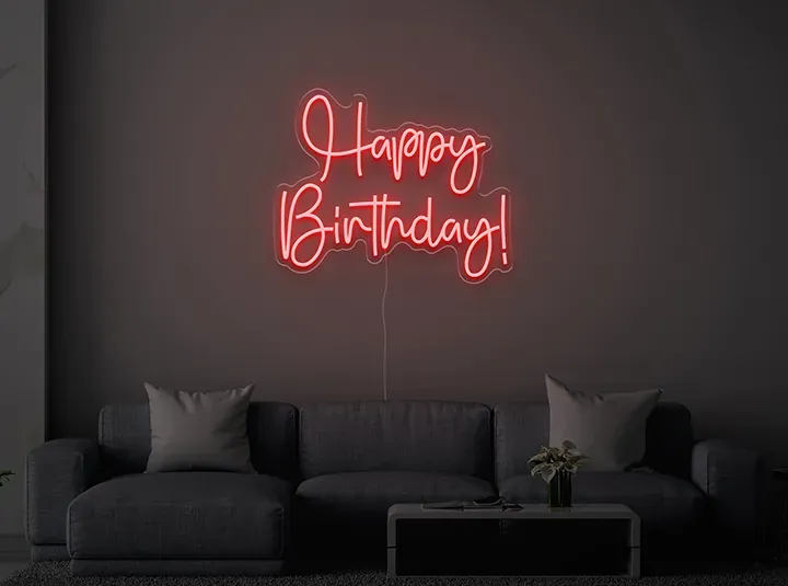 Happy birthday - Insegne al neon a LED