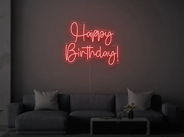 Happy birthday - Insegne al neon a LED