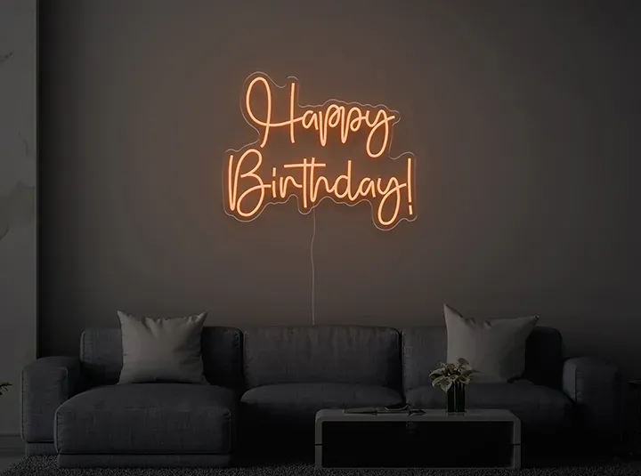 Happy birthday - Insegne al neon a LED
