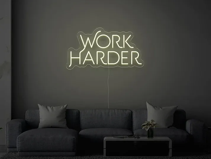 Work Harder - Insegne al neon a LED