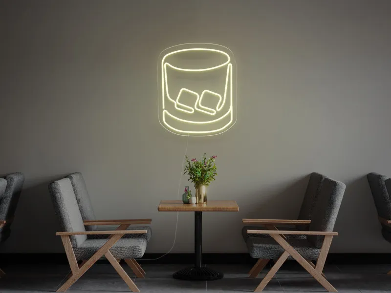 Bicchiere con ghiaccio - Insegne al neon a LED