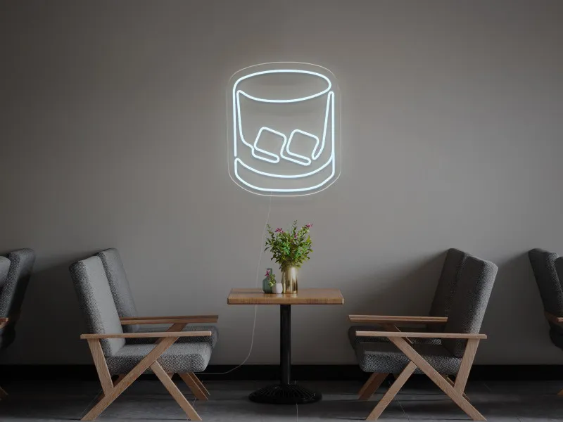 Bicchiere con ghiaccio - Insegne al neon a LED