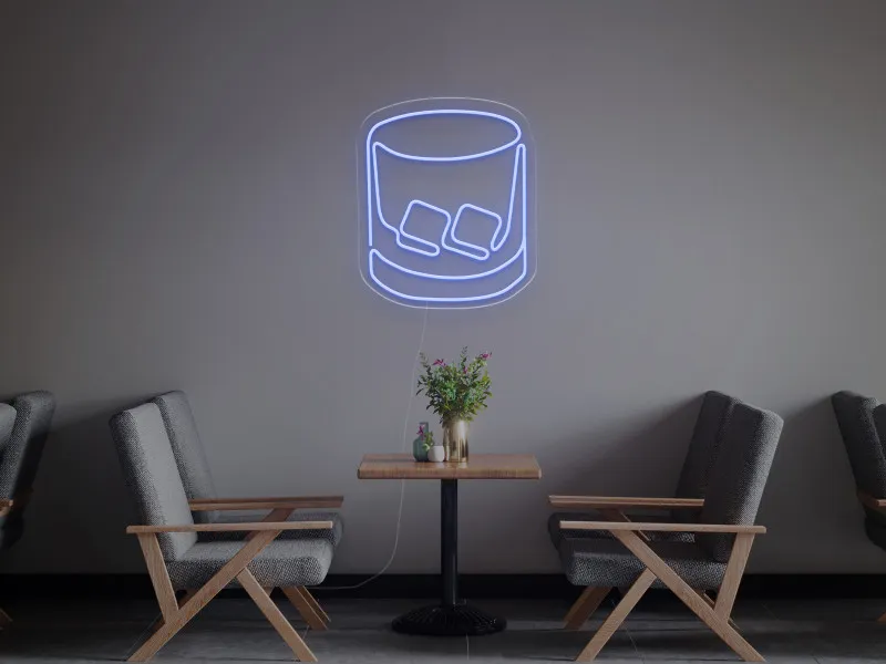 Bicchiere con ghiaccio - Insegne al neon a LED
