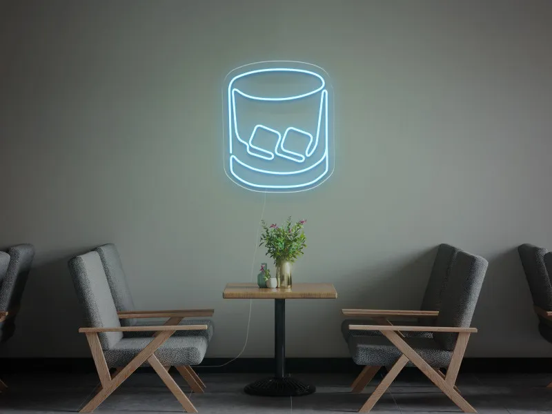 Bicchiere con ghiaccio - Insegne al neon a LED