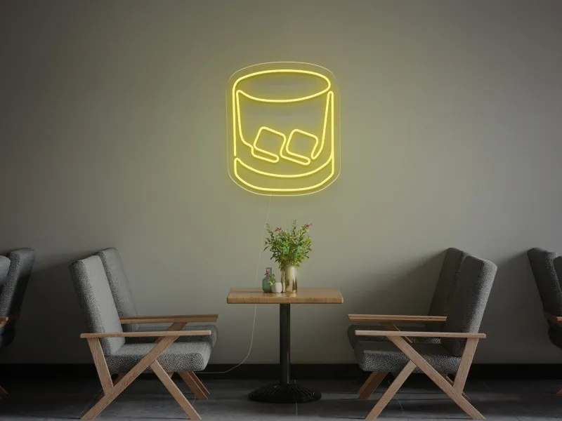 Bicchiere con ghiaccio - Insegne al neon a LED
