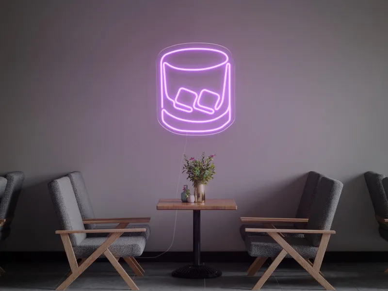 Bicchiere con ghiaccio - Insegne al neon a LED