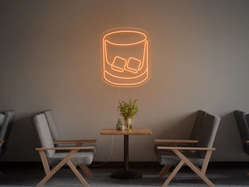 Bicchiere con ghiaccio - Insegne al neon a LED