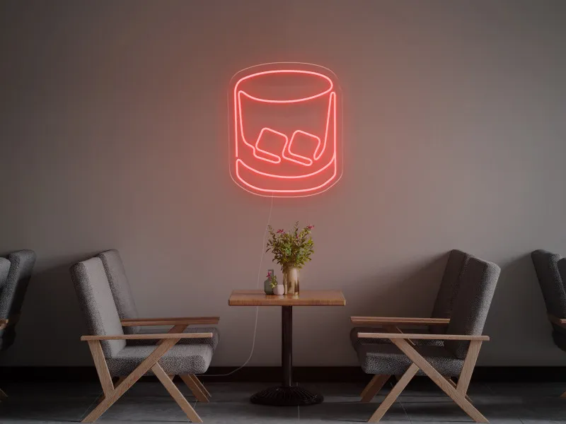 Bicchiere con ghiaccio - Insegne al neon a LED