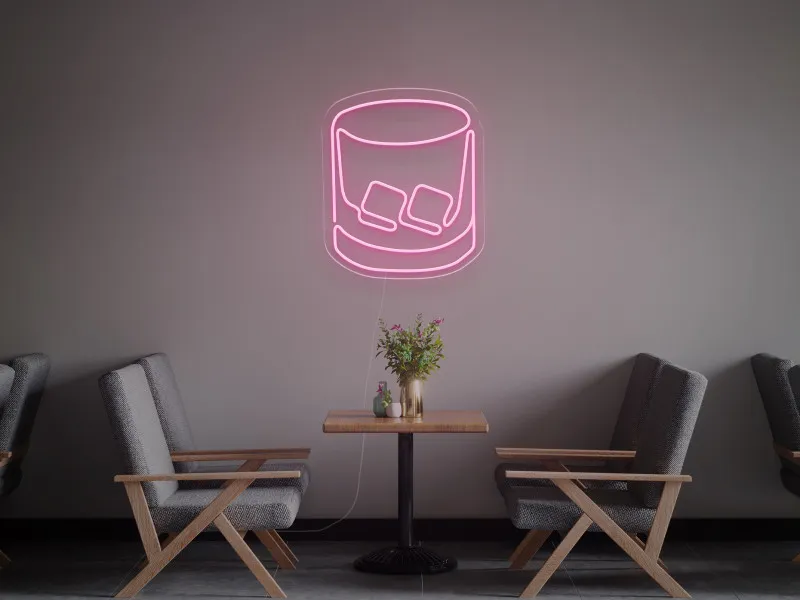 Bicchiere con ghiaccio - Insegne al neon a LED