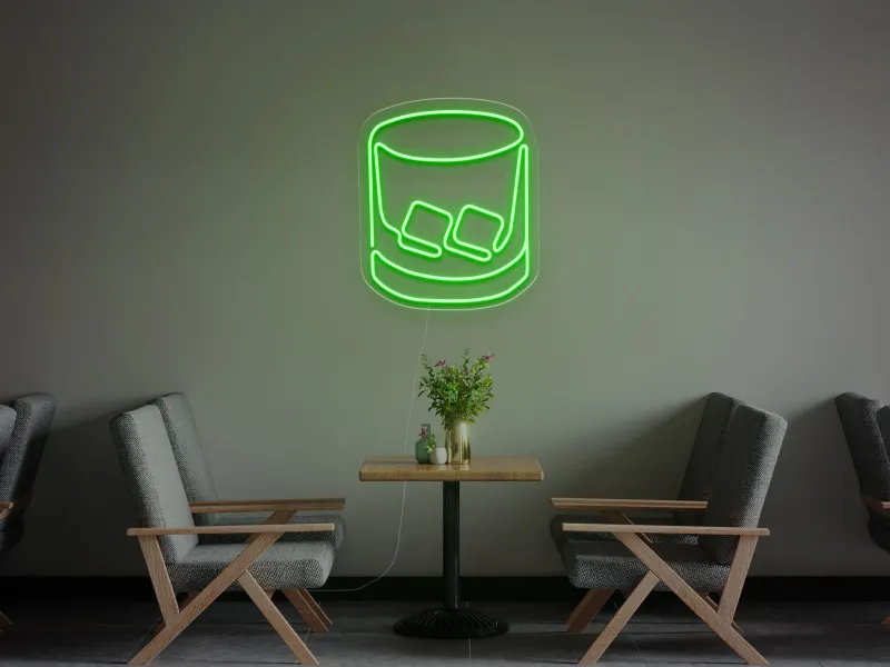 Bicchiere con ghiaccio - Insegne al neon a LED