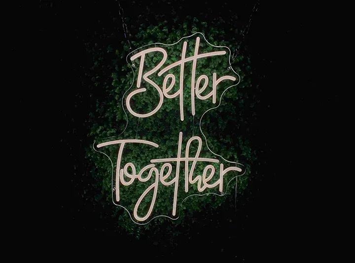 Better Together - Insegne al neon a LED