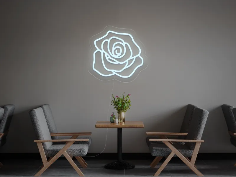 Rose - Signe lumineux au neon LED