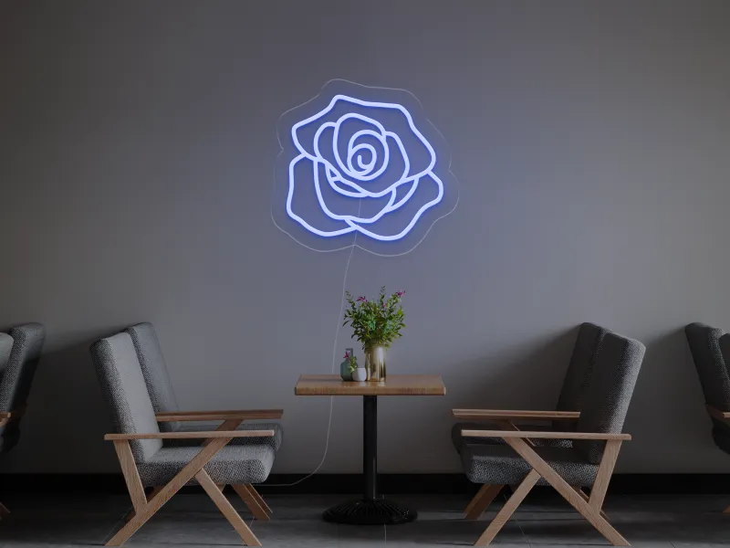 Rose - Signe lumineux au neon LED