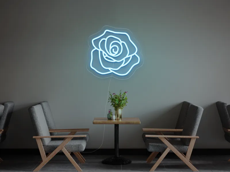 Rose - Signe lumineux au neon LED