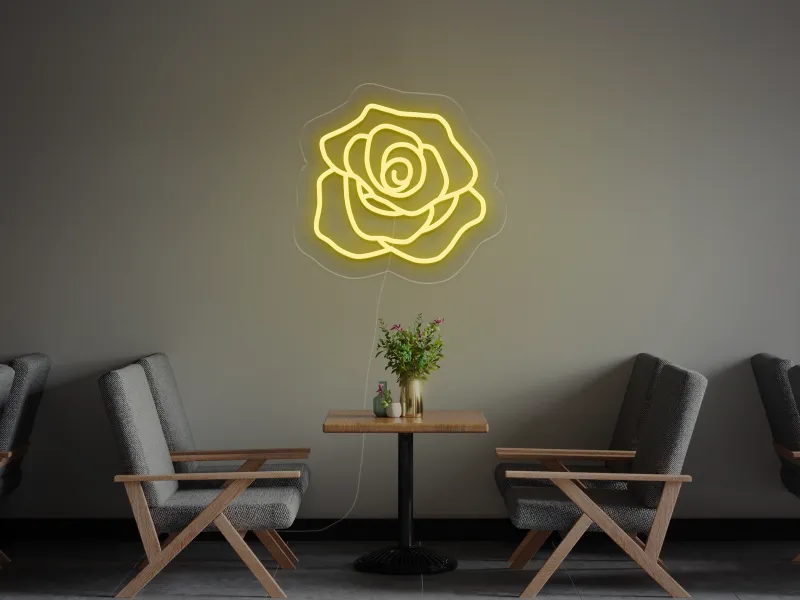 Rose - Signe lumineux au neon LED