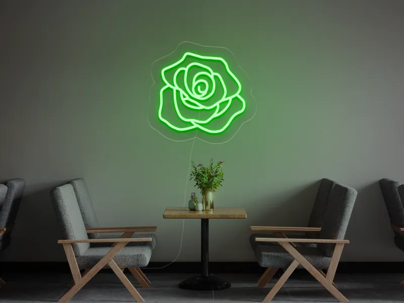 Rose - Signe lumineux au neon LED