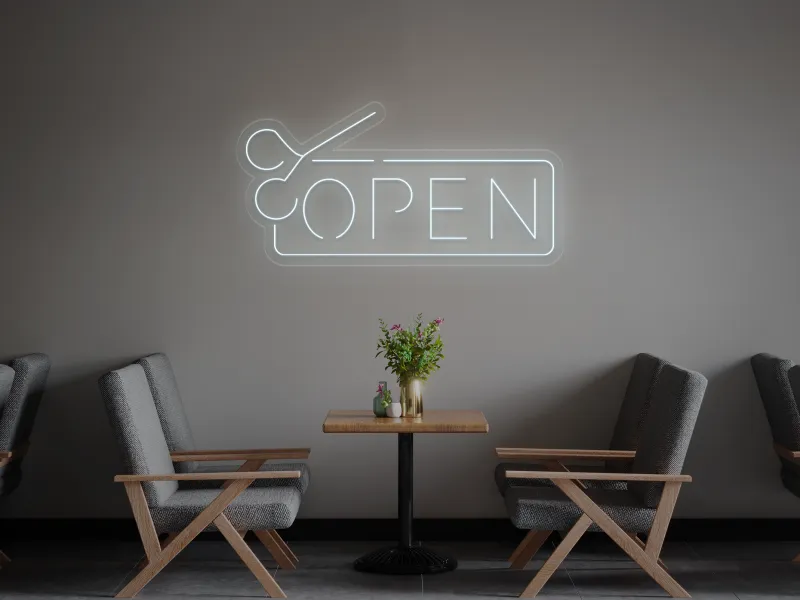 Barbiere aperto - Insegne al neon a LED