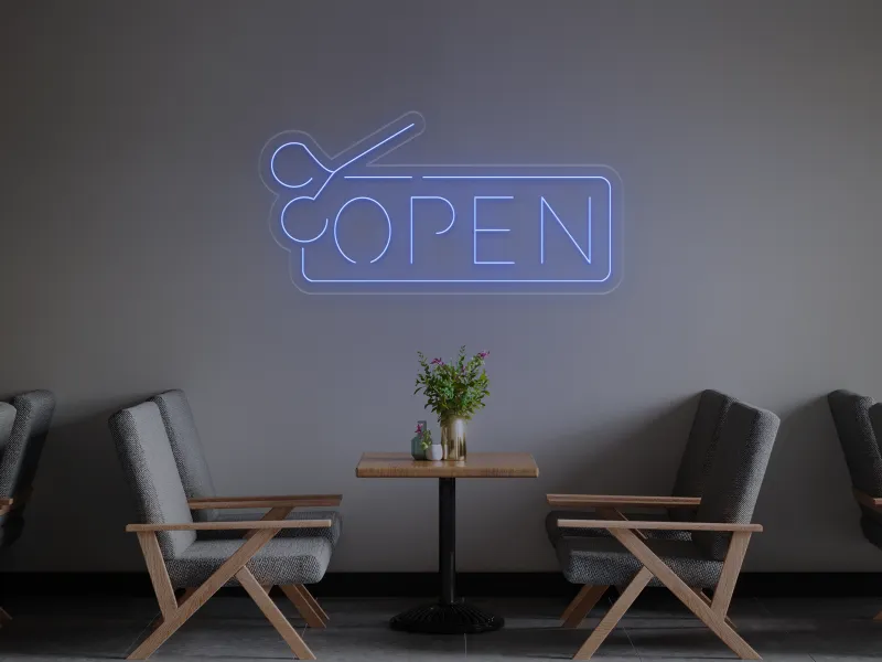 Barbiere aperto - Insegne al neon a LED