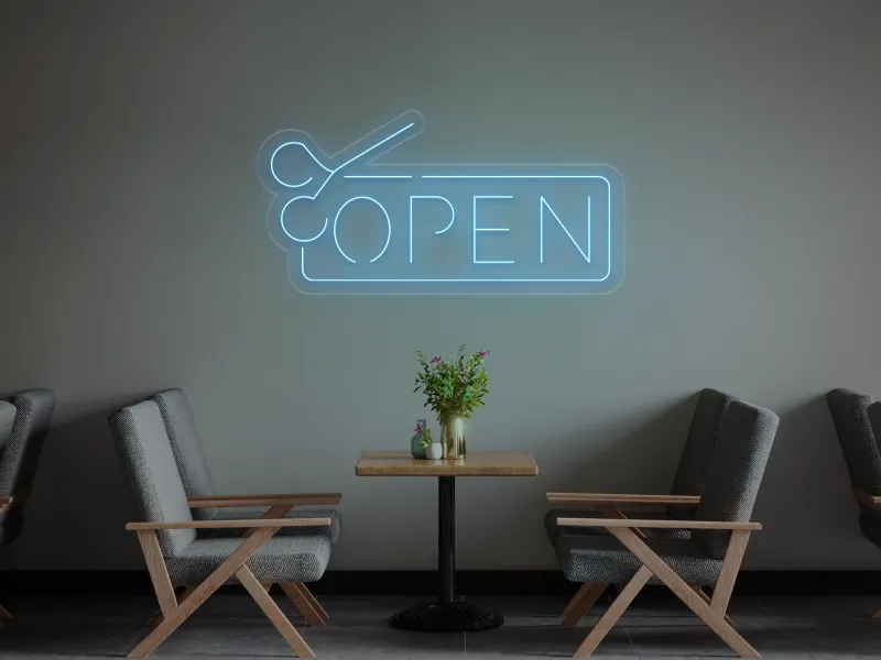 Barbiere aperto - Insegne al neon a LED