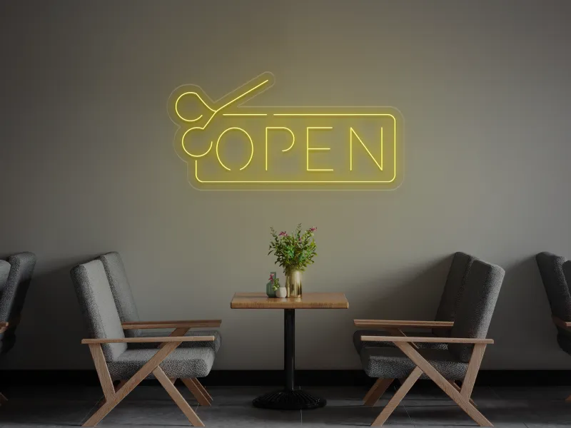 Barbiere aperto - Insegne al neon a LED