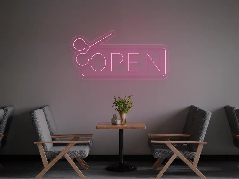 Barbiere aperto - Insegne al neon a LED