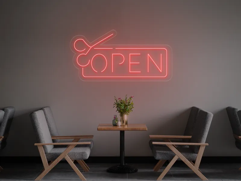 Barbiere aperto - Insegne al neon a LED