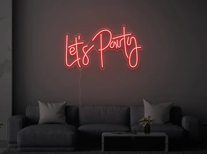 Let's Party - Insegne al neon a LED
