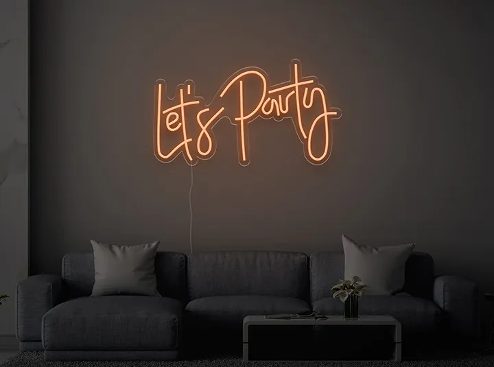 Let's Party - Insegne al neon a LED