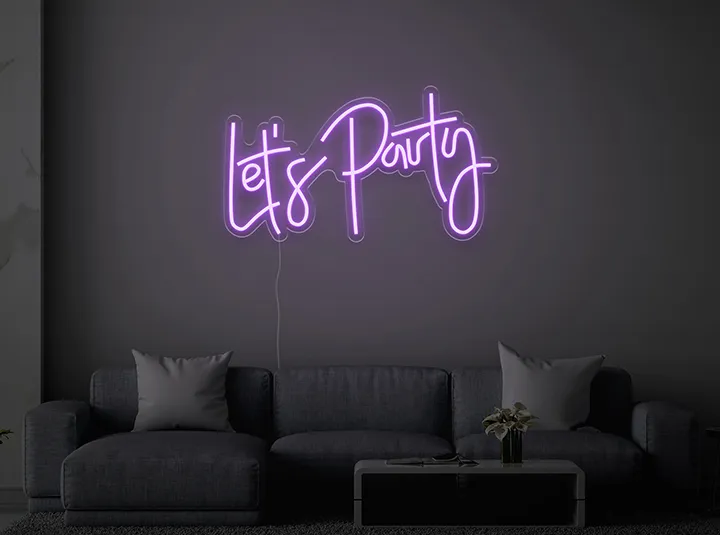 Let's Party - Insegne al neon a LED