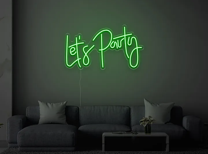 Let's Party - Insegne al neon a LED
