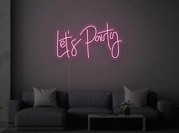 Let's Party - Insegne al neon a LED