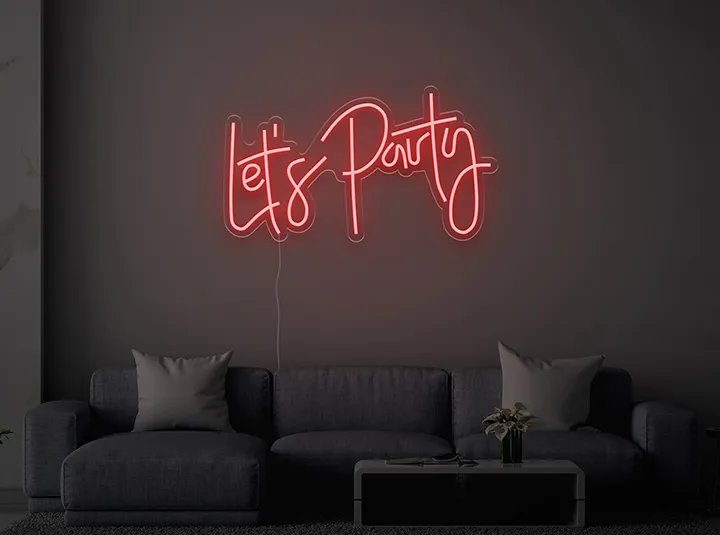Let's Party - Insegne al neon a LED