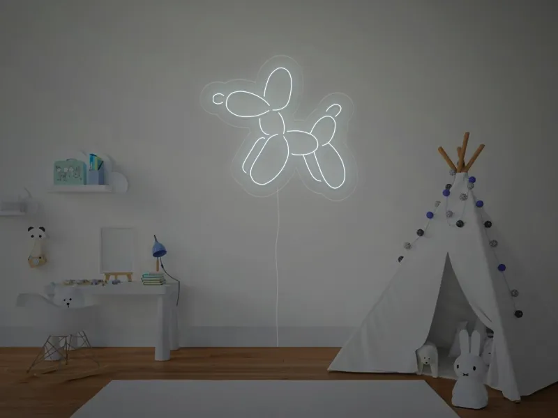 Ballon-Hund - Neon LED Schild
