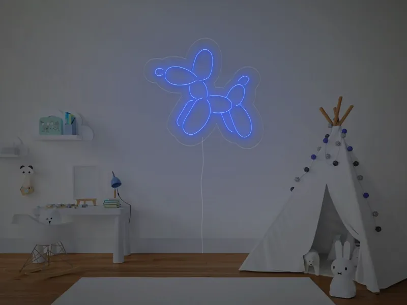 Ballon-Hund - Neon LED Schild