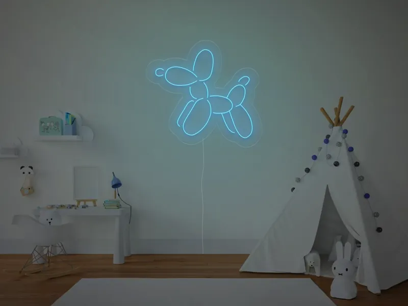 Ballon-Hund - Neon LED Schild