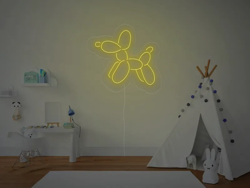 Ballon-Hund - Neon LED Schild