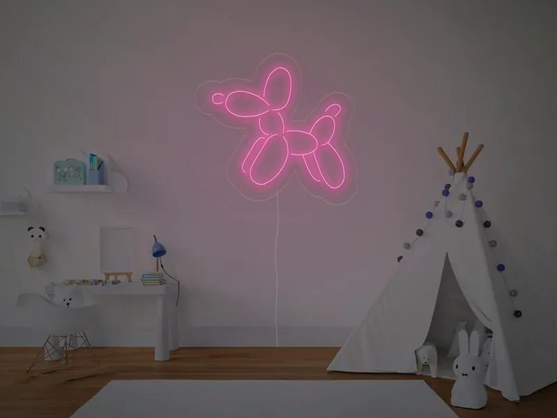 Ballon-Hund - Neon LED Schild
