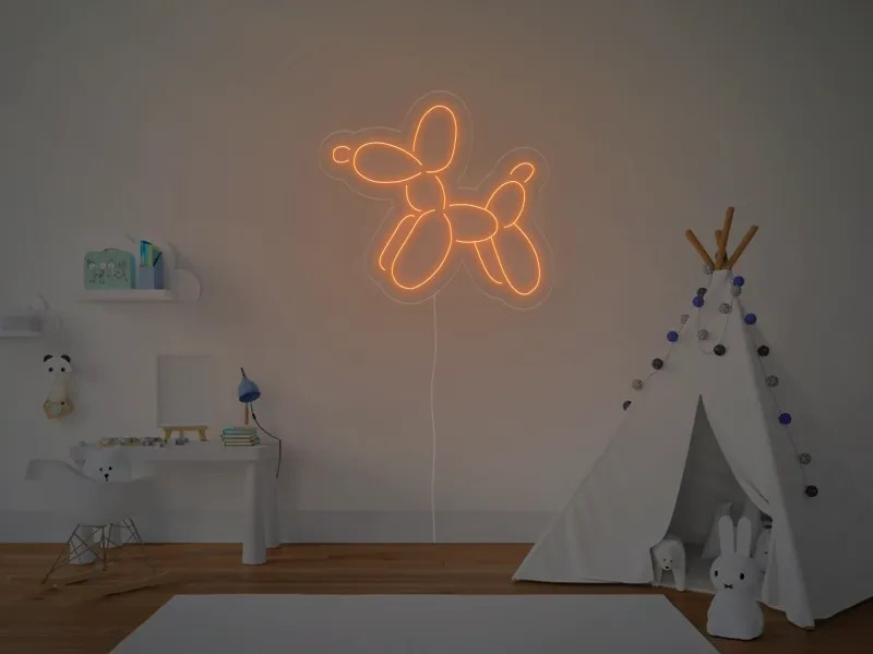 Ballon-Hund - Neon LED Schild