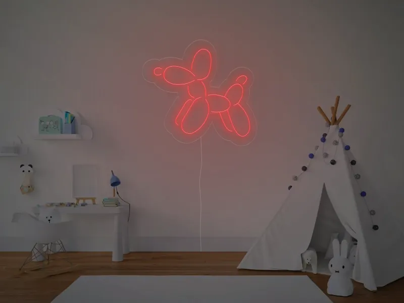 Ballon-Hund - Neon LED Schild