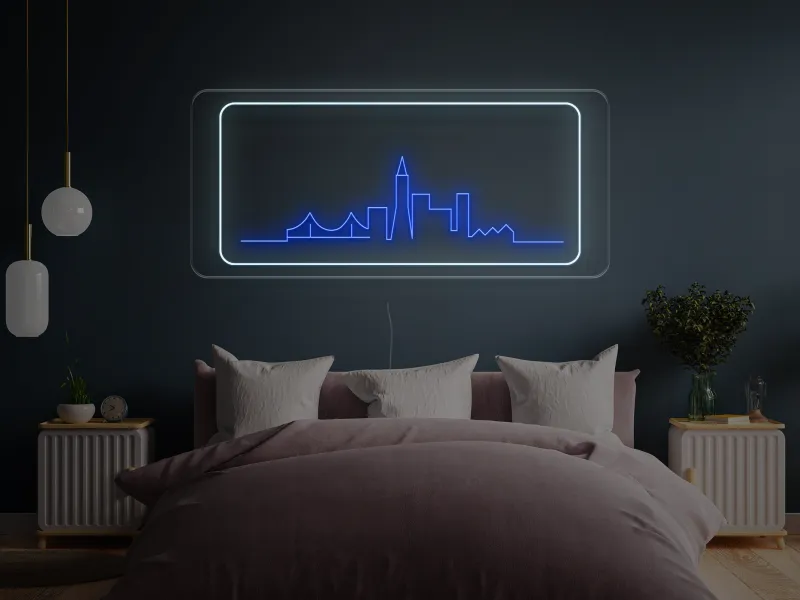 Skyline della città - Insegne al neon a LED