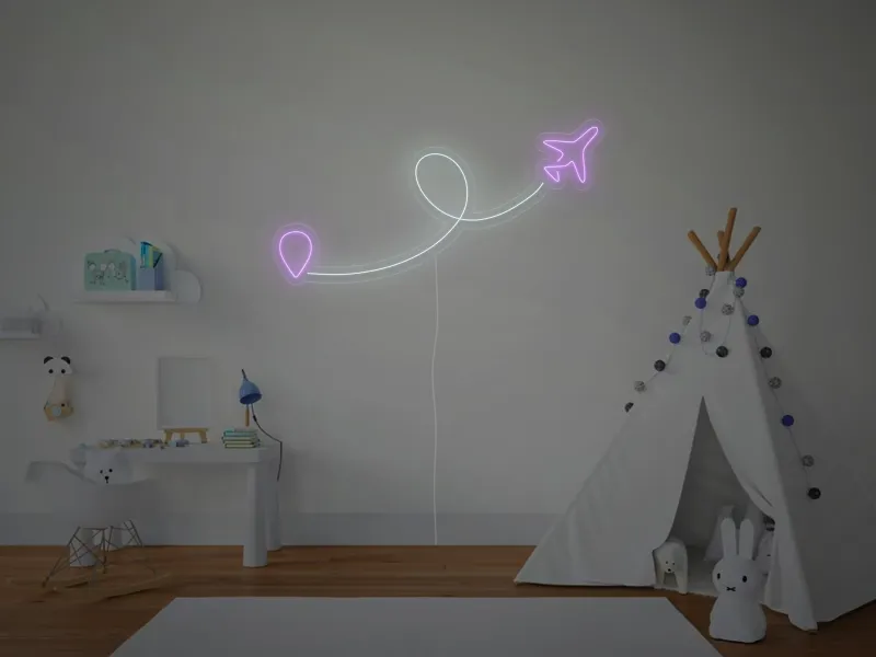 Avion - Signe lumineux au neon LED