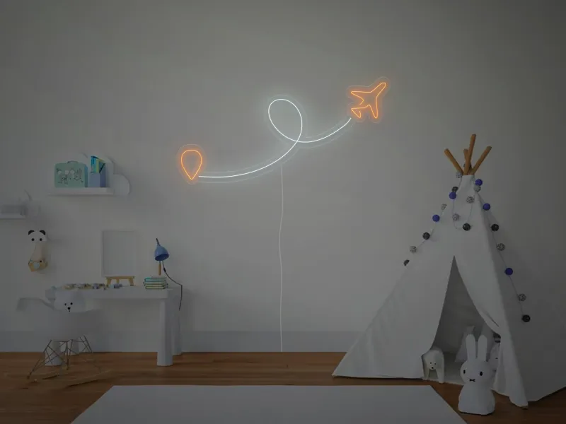 Avion - Signe lumineux au neon LED