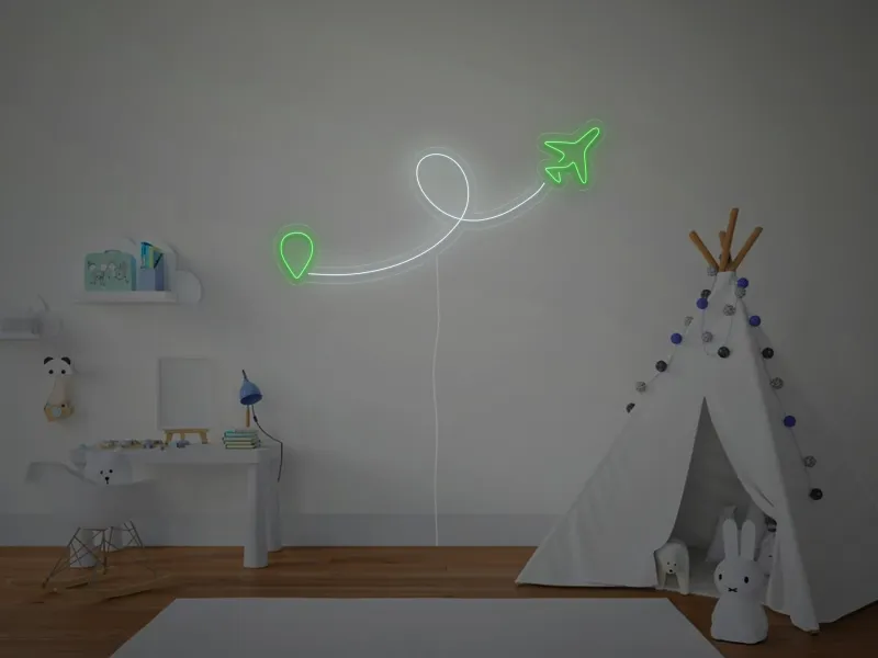 Avion - Signe lumineux au neon LED